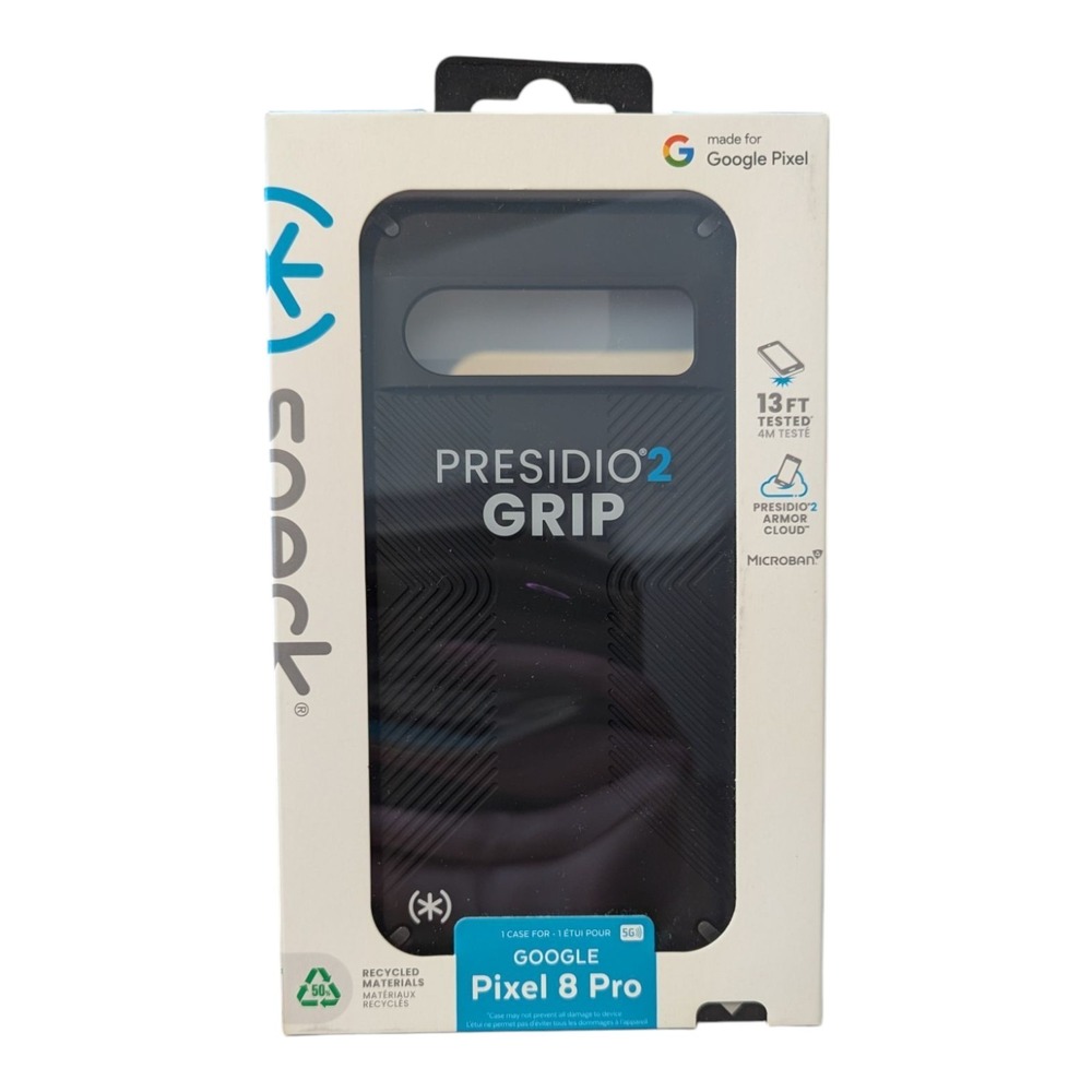 D4. Speck Presidio2 Grip Case For Google Pixel 8 Pro - Black